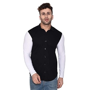 Geum Mens Cotton Full Sleeve Spread Collar