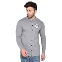 Geum Mens Mandarin Collar Shirt Slim