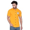 Geum Mens Mandarin Collar Shirt with Graphic