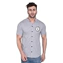 Geum Mens Mandarin Collar Shirt with Graphic