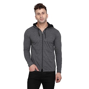 Geum Mens Hooded Neck Full Sleeves T-Shirt