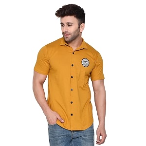 Geum Mens Casual Shirt with Graphic Print