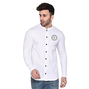 Geum Mens Mandarin Collar Shirt Slim