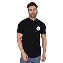 Geum Mens Mandarin Collar Shirt with Graphic