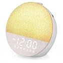 Geuuap Sunrise Alarm Clock, Natural Wake-Up Light White Noise Machine,Gray