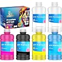 GEVANCY® DTF Ink Set, 1500ML Upgraded Anti Sedimentation Formula Premium Transfer Ink for DTF Printer Refill Compatible with XP600 I1800 F1080 DX5 DX7 8550 and More (6 x 250ml, 51oz)