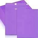 Geyee 100 Pcs 9 x 12 Inch Purple Clasp Manilla Envelopes Mailing