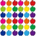 Geyee 108 Pcs Apple Cutouts Paper Apples Bulletin Board Cut Outs Assorted Cut Outs Apples Die Cuts for Teachers DIY Projects Craft Party Decor(Colorful,3.5 Inch) (Pack of 4)