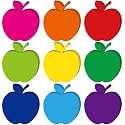 Geyee 108 Pcs Apple Cutouts Paper Die Cuts Assorted, Colorful, 5.5 Inch