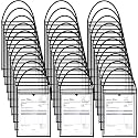 Geyee 80 Pack Job Ticket Holders 9x12 with Strap Hanging,Black