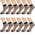 Geyoga 12 Pairs Sheer Ankle Socks