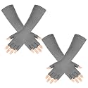 Geyoga 2 Pairs Fingerless Gloves Knitted Arm Warmers