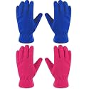 Geyoga 2 Pairs Kids Fleece Gloves