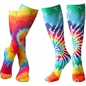 Geyoga 2 Pairs Tie Dye Socks, Soccer Socks Kids