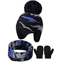 Geyoga 3Pcs Baby Scarf Hat Gloves