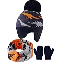 Geyoga 3Pcs Baby Scarf Hat Gloves