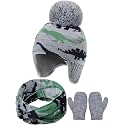 Geyoga 3Pcs Baby Scarf Hat Gloves