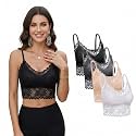 Geyoga 4 Pcs Women Lace Bralette