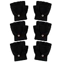 Geyoga 6 Pairs Kids Fingerless Gloves