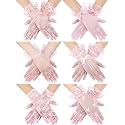 Geyoga 6 Pairs Women Lace Gloves Wedding Tea Party Gloves