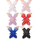 Geyoga 6 Pairs Women Lace Gloves Wedding Tea Party Gloves