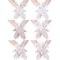 Geyoga 6 Pairs Women Lace Gloves Wedding Tea Party Gloves