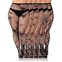 Geyoga 6 Pcs Halloween Plus Size Fishnets Tights for Women
