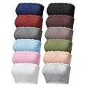 Geyoga Floral Lace Bralette Bandeau Bra for Girl Women Seamless Strapless Stretchy Tube Top