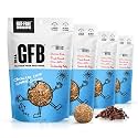 The GFB Cookie Dough Nut Free Protein Bites, Certified Gluten Free Snacks | Chocolate Chip Cookie Dough Nut Free Snack Bites w/ 4g Plant Protein | Vegan Soy Free & Non-GMO | Resealable 4oz Bags, 4 Pack