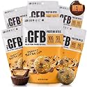 The GFB Chocolate Peanut Butter Cup High Protein Bites | Certified Gluten Free Snacks | Super Tasty Plant Based Protein Balls | Travel Ready Non-GMO Kosher &amp; Vegan Snacks | Resealable 4oz Bags, 6 Pack