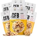 The GFB Peanut Butter Protein Bites | Certified Gluten Free Snack Bites | Super Tasty Plant Based Protein Balls | Travel Ready Non-GMO, Kosher &amp; Vegan Snacks | Resealable 4oz Bags, 6 Pack