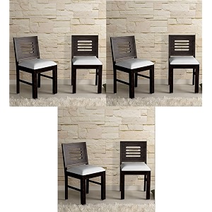 gfh solid sheesham wood dining chairs only  wooden set of 2 dinning chair for kitchen amp dining room  chairs with cushion  all chestnut finish set of 6