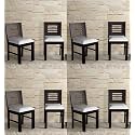 GFH Solid Sheesham Wood Dining Chairs Only | Wooden Set of 2 Dinning Chair for Kitchen &amp; Dining Room | Chairs with Cushion | All (Chestnut Finish, Set of 8)