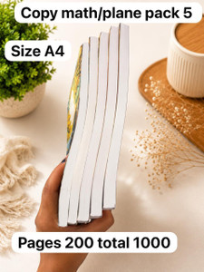 gfhtfuh copy math pack 5 pages 200 total 1000 a4 notebook unruled 199 pages