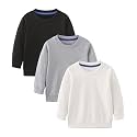 GFQLONG Toddler Boys Crewneck Sweatshirt Long Sleeve Cotton Pullover 1T-10Y