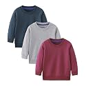 GFQLONG Toddler Boys Crewneck Sweatshirt Long Sleeve Cotton Pullover 1T-10Y