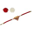 Super Heroes Designer Bracelet Rakhi for Brother for Raksha Bandhan with Roli Chawal - Rakshabandhan Rakhi for Brother from Sister (Gold Acrylic)