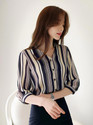 GG Style Casual Striped Women Multicolor Top