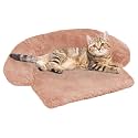GGIB Calming Dog Bed Fluffy Plush Dog Mat for Furniture Protector with Removable Washable Cover for Large Medium Small Dogs and Cats (XS (31"x23.5"x5"), Pink)