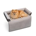 GGIB Dog Bed Mat with Bolster Pillow Washable Dog Couch Cover Breathable Pet Couch Bed Protector Indoor(Small, Cooling Grey)