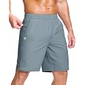 GGJ Men's Lightweight Athletic Shorts with 2 Zipper Pockets 7"/9"/5" Gym Workout Running Quick Dry Tennis Shorts for Men