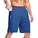 GGJ Men's Lightweight Athletic Shorts with 2 Zipper Pockets 7"/9"/5" Gym Workout Running Quick Dry Tennis Shorts for Men