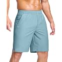 GGJ Men's Lightweight Athletic Shorts with 2 Zipper Pockets 7"/9"/5" Gym Workout Running Quick Dry Tennis Shorts for Men