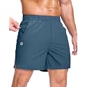 GGJ Men's Lightweight Athletic Shorts with 2 Zipper Pockets 7"/9"/5" Gym Workout Running Quick Dry Tennis Shorts for Men