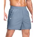 GGJ Men's Lightweight Athletic Shorts with 2 Zipper Pockets 7"/9"/5" Gym Workout Running Quick Dry Tennis Shorts for Men