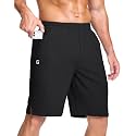 GGJ Men's Lightweight Athletic Shorts with 2 Zipper Pockets 7"/9"/5" Gym Workout Running Quick Dry Tennis Shorts for Men