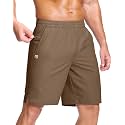 GGJ Men's Lightweight Athletic Shorts with 2 Zipper Pockets 7"/9"/5" Gym Workout Running Quick Dry Tennis Shorts for Men