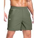 GGJ Men's Lightweight Athletic Shorts with 2 Zipper Pockets 7"/9"/5" Gym Workout Running Quick Dry Tennis Shorts for Men