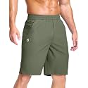 GGJ Men's Lightweight Athletic Shorts with 2 Zipper Pockets 7"/9"/5" Gym Workout Running Quick Dry Tennis Shorts for Men