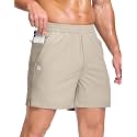 GGJ Men's Lightweight Athletic Shorts with 2 Zipper Pockets 7"/9"/5" Gym Workout Running Quick Dry Tennis Shorts for Men